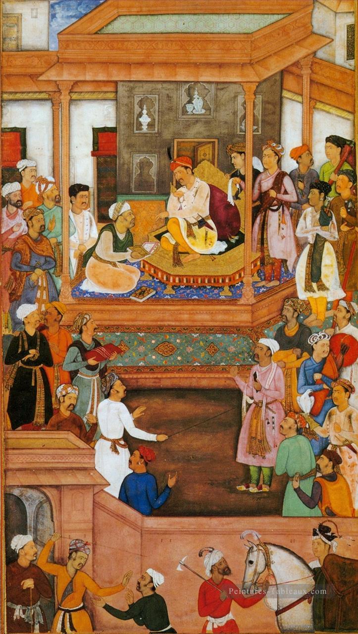 AbulFazl présentant Akbarna religieuse Islam Peintures à l'huile